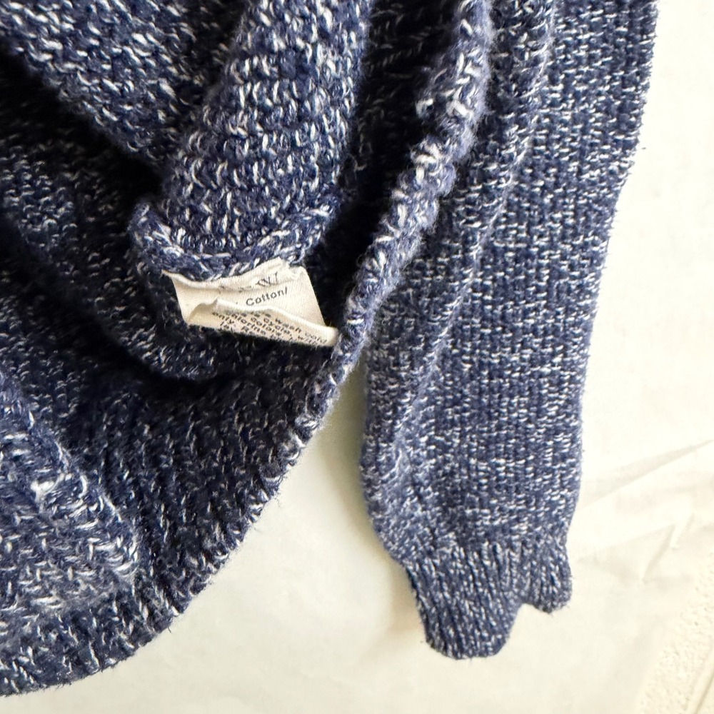 J‎ Crew Mens Blue Speckled Shawl Collar Knit Cardigan Sweater M Old Money Preppy - Picture 9 of 9